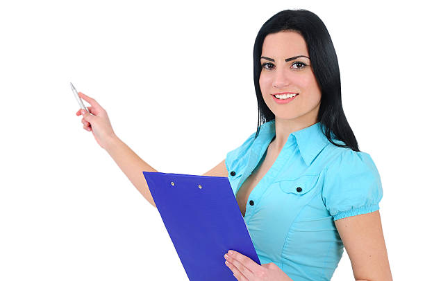 istock Isolated business girl 515786517