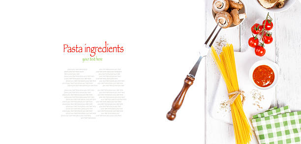 istock Pasta ingredients, italian food, copy space, horizontal 515787552