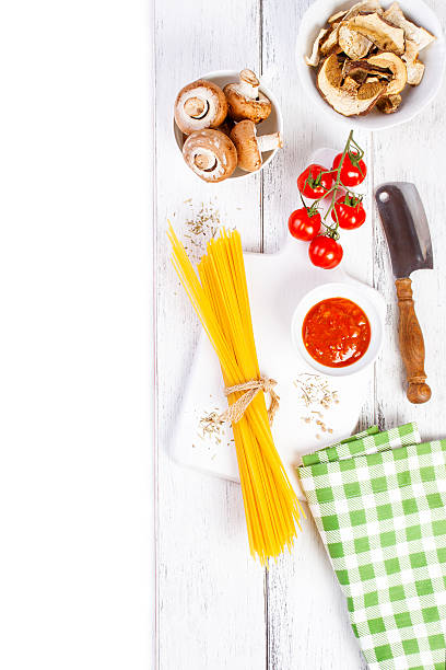 istock Pasta ingredients, italian food, copy space, vertical 515787666