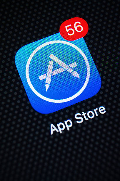 app store - store application software iphone mobile phone photos et images de collection