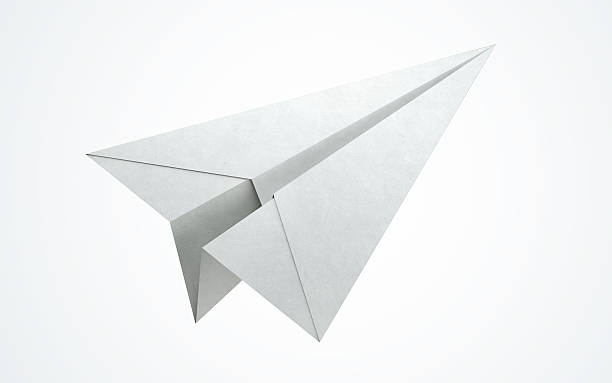 papieru samolot latający - simplicity paper airplane airplane journey zdjęcia i obrazy z banku zdjęć