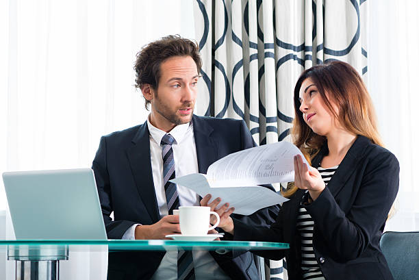istock businessman in hotel with client 515788442