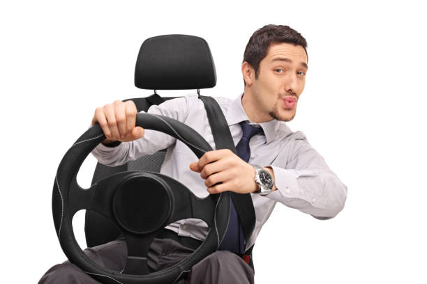 istock Confident man driving and whistling 515803378