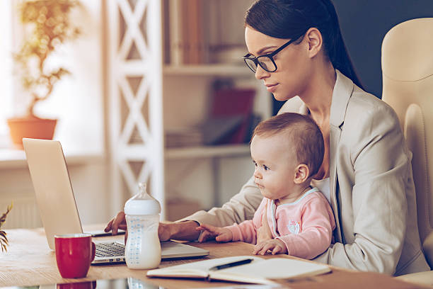 istock Modern businesswoman can manage everything. 515804594