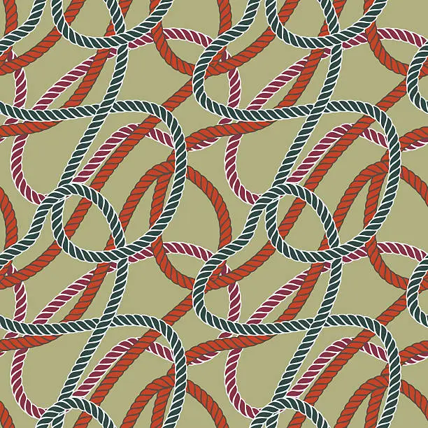 Vector illustration of Random Shapes of wavy Ropes Background