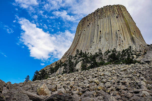 famoso devil's tower, no estado de wyoming, eua - north dakota - fotografias e filmes do acervo