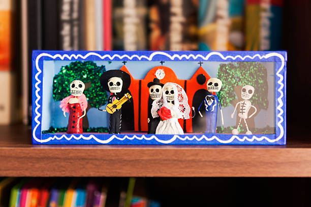 Traditional Mexican crafts of Day of the Dead (Dia de Muertos).