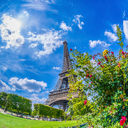 Eiffel Tower and Champ de Mars, Paris