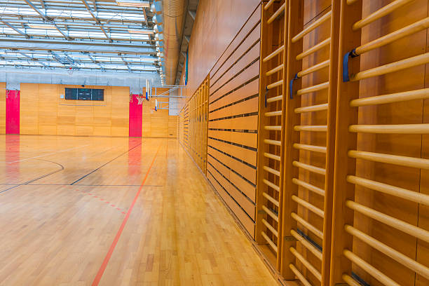 istock Red Sports Hall with Metal Roof 515808361