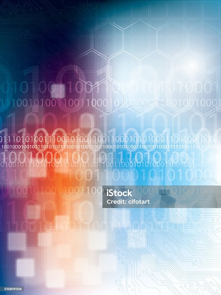 Abstract Technology Background Binary Code Stock Illustration ...