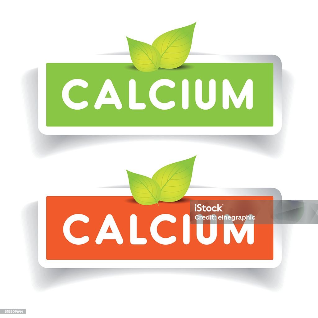 Calcium Tablet Sticker Calcium Label Vector Set Stock Illustration - Download Image Now ...