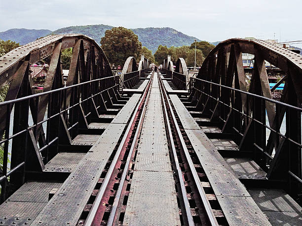 istock River Kwai Bridge in Kanchanaburi, Thailand (Vintage tone) 515810012