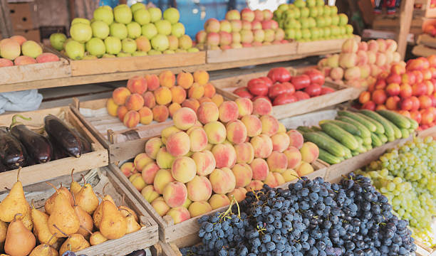 istock Fruits and vegetables at a farmers market 515815732