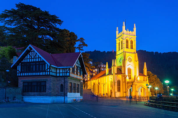 Christ Church, Shimla Christ Church in Shimla is the second oldest church in North India himachal pradesh photos stock pictures, royalty-free photos & images