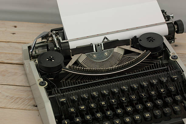 Close up of an old typewritter stock photo