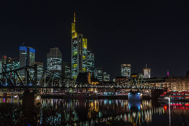 istock view of Frankfurt am Main at night, Germany 515823606