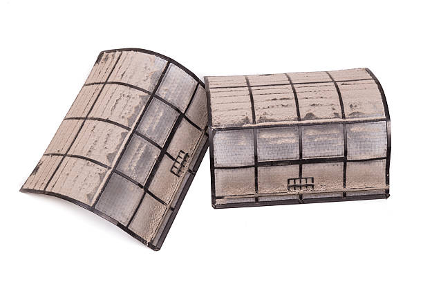 istock Air conditioning unit filters with full of dust and particles 515826036