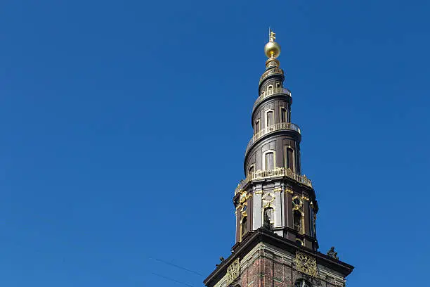 Photograph of Vor Frelsers Kirke, Church of Our Saviour in Copenhagen, Denmark.