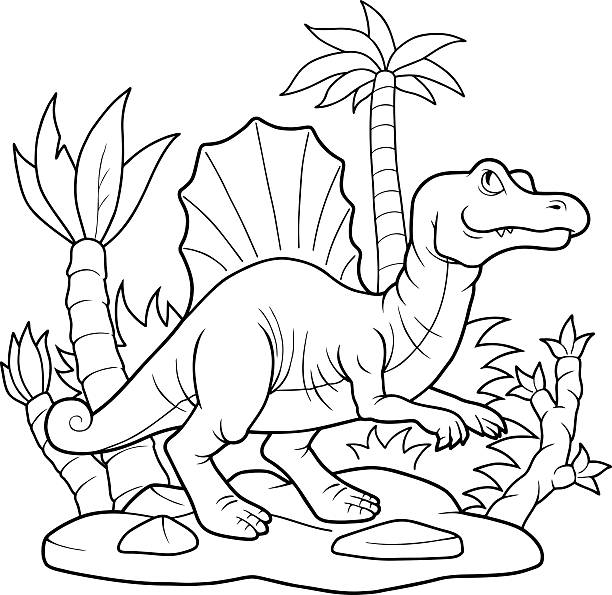 bildbanksillustrationer, clip art samt tecknat material och ikoner med spinosaurus - krita mesozoikum