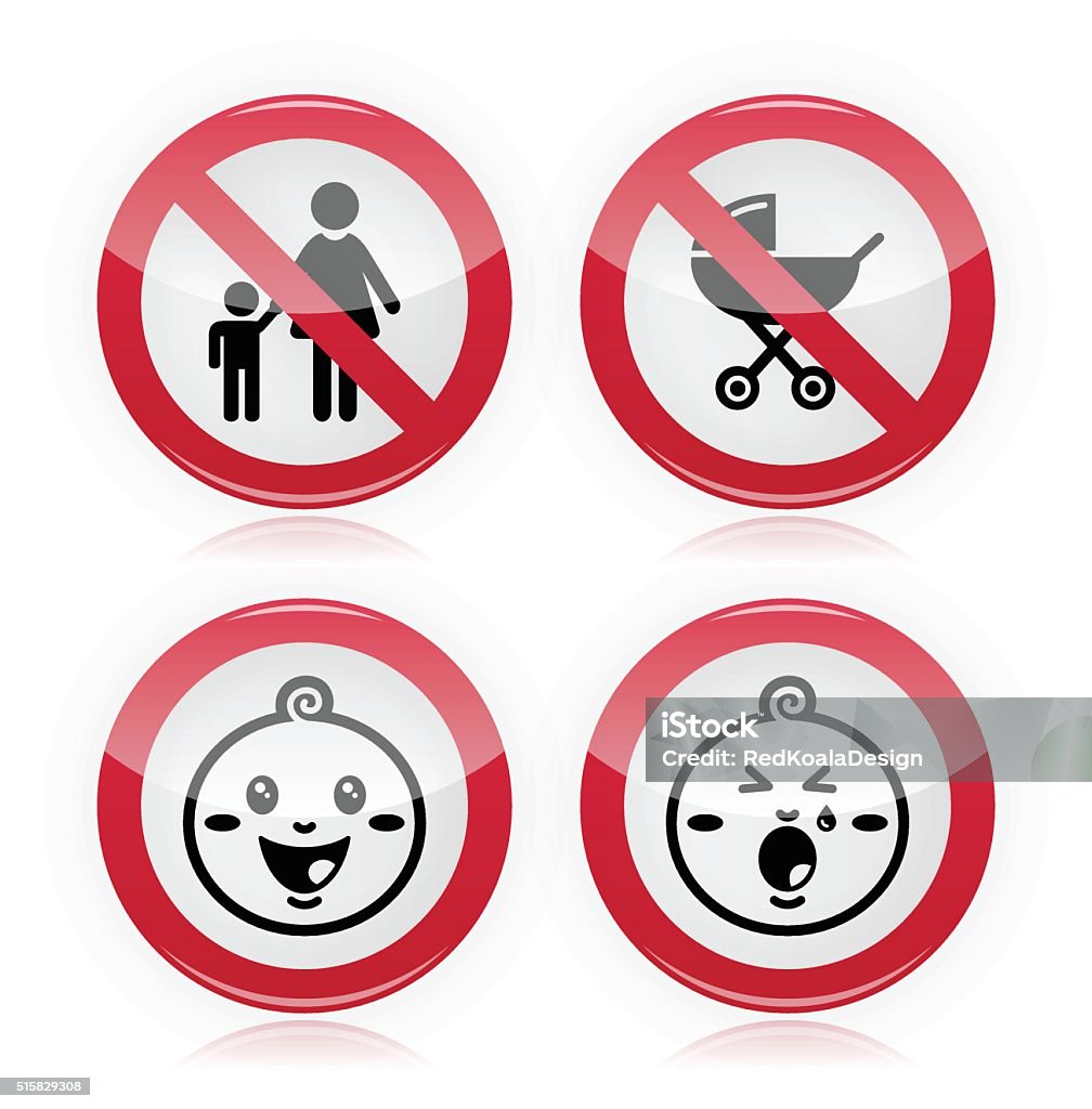 Not Baby Warning Sign No Babies No Children Stock Illustration - Download Image ...