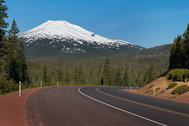 istock Road to snow capped Mt. Bachelor, Bend Oregon 515829678