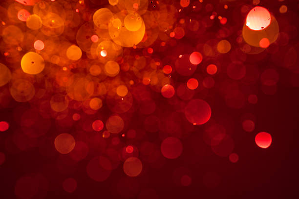 Macro photography of falling glitter