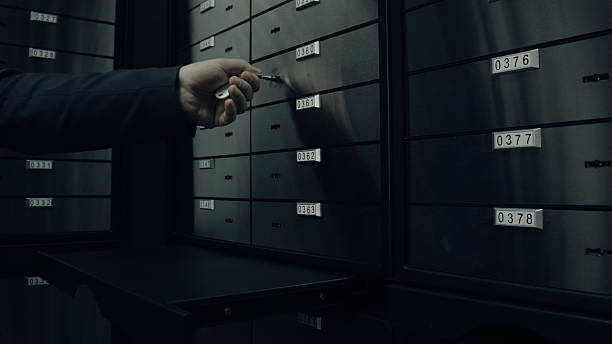 istock Opens one of safety deposit box 515834454