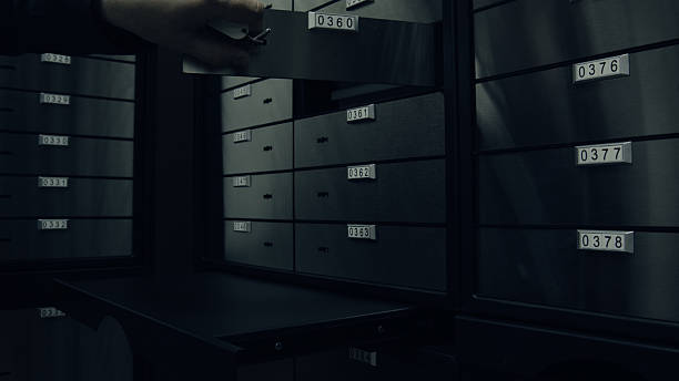 istock Safety Deposit Box with safe lockers 515835168