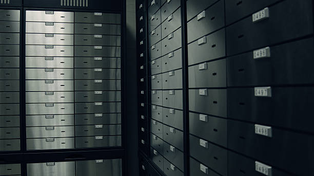 istock Safety Deposit Box with safe lockers 515835226