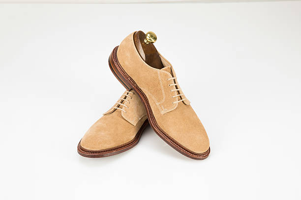 istock Suede loafers on white background 515838485