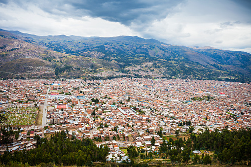 Huaraz aerial view from Mirador de Retaqenua, Peru