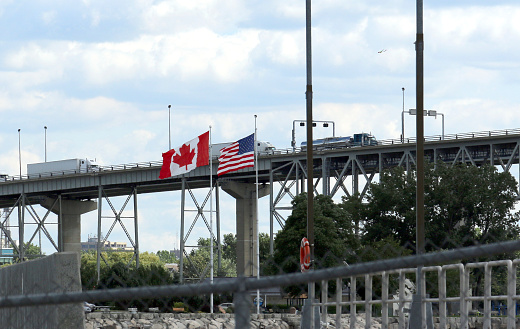 a view of the border of the United States and Canada