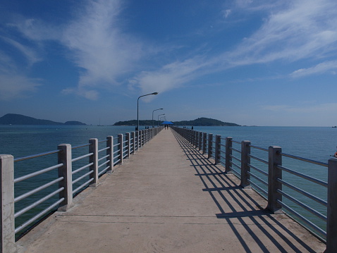 the bridge into the sea at Phuket island, Thailand.