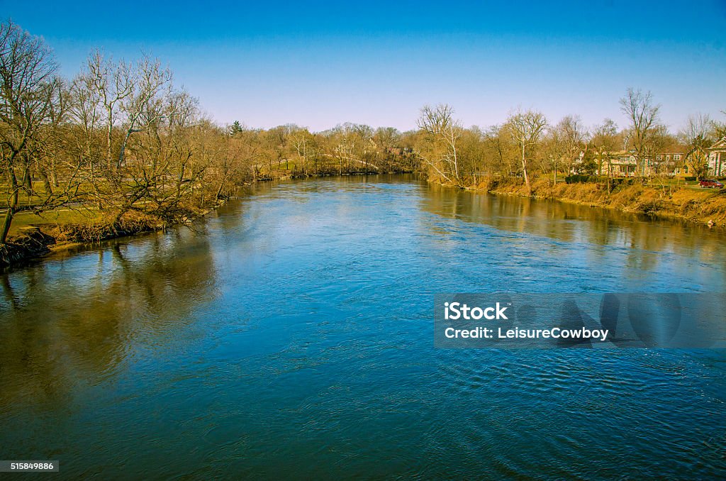 St. Joseph's River in South Bend Indiana A look at the St. Joseph's River that runs through the city of South Bend in Indiana.   South Bend - Indiana Stock Photo