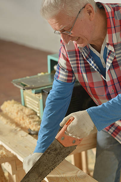 istock Senior man  repairing in the room 515851268
