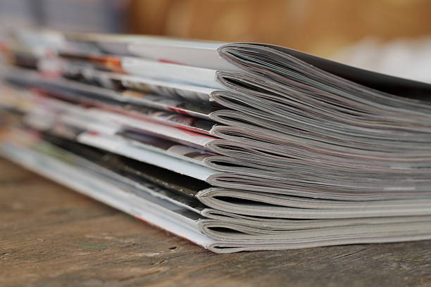 istock Magazines on the wooden table 515851974