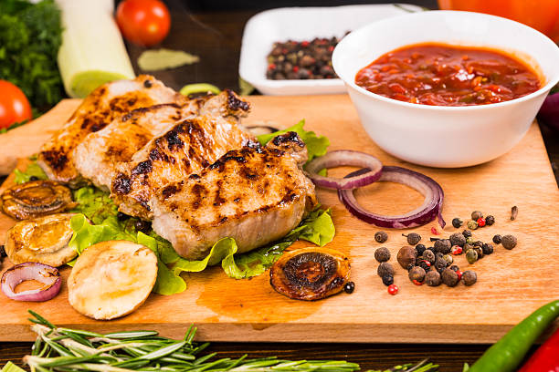 istock Grilled Pork with Salsa and Seasonings 515854106