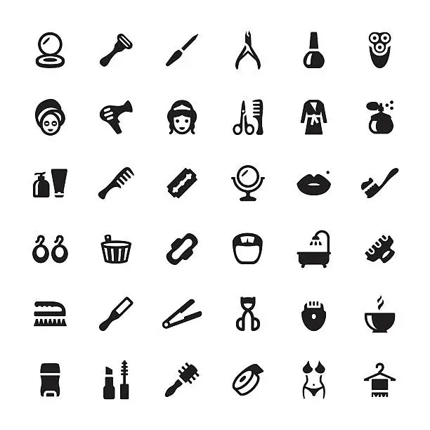 Vector illustration of Beauty Product and Spa vector symbols and icons