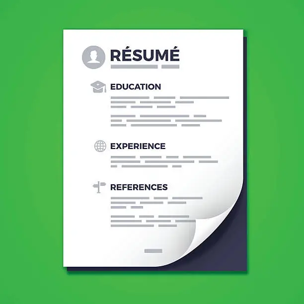 Vector illustration of Resume