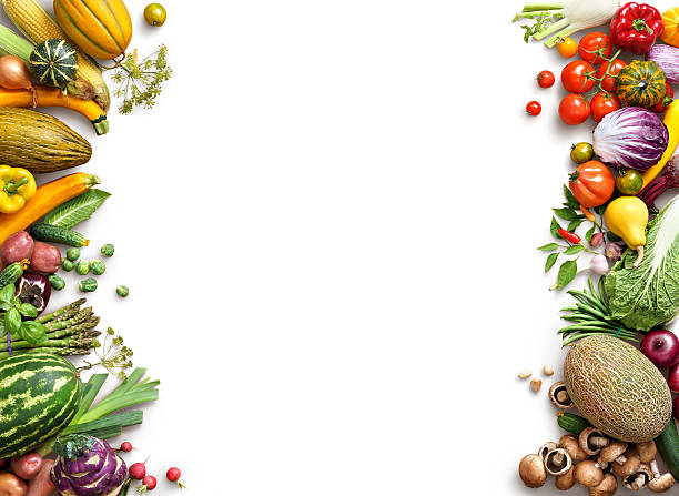 alimentação saudável fundo. - vegetables table imagens e fotografias de stock