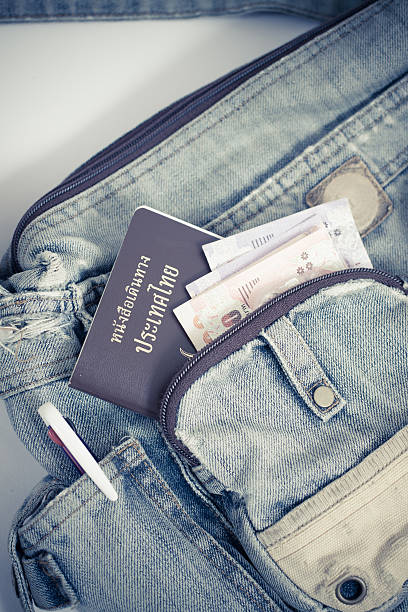 istock Thailand passport in  jeans pocket 515857322