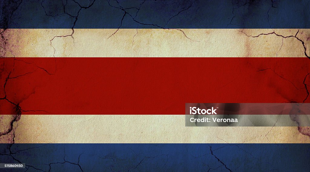 Grunge Bandeira da Costa Rica - Foto de stock de Abstrato royalty-free