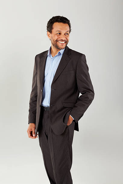 istock Relaxed businessman looking away at copyspace 515861801