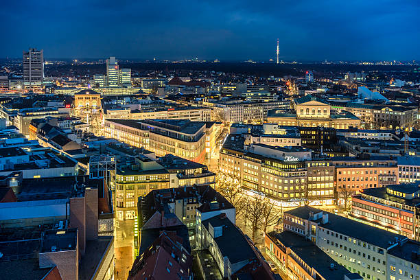 istock Aerial view of Hannover at evening. Lower Saxony. 515863082