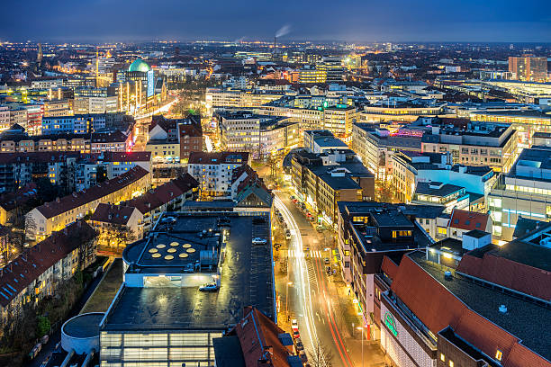 istock Aerial view of Hannover at evening. Lower Saxony. 515863194