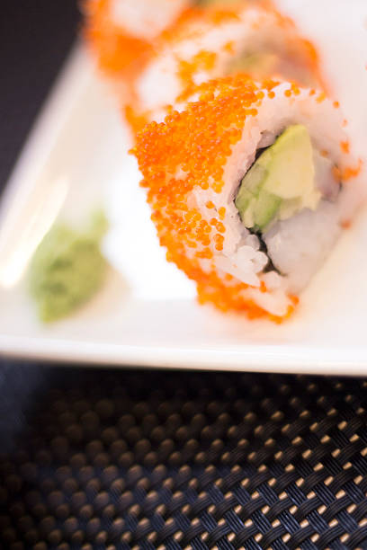 istock Japanese restaurant salmon sushi 515863716