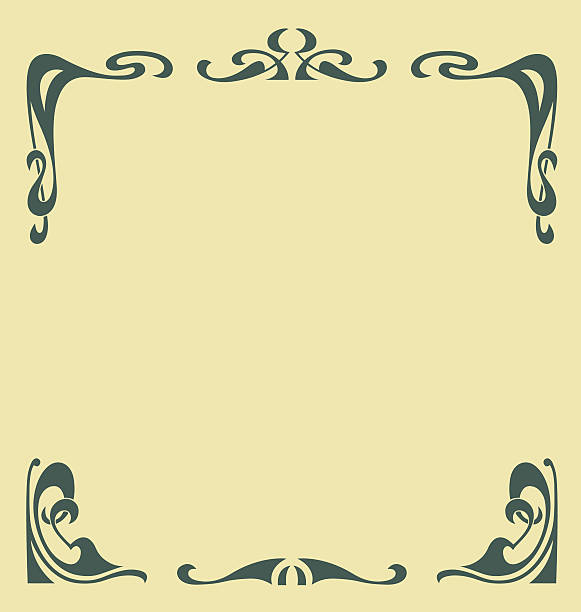 secession frame - history vector illustration and painting computer icon stock illustrations