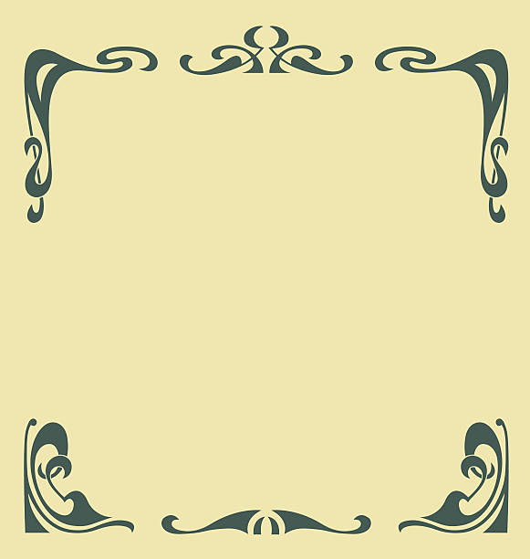 Secession frame Ornamental vintage frame in secession style art nouveau stock illustrations