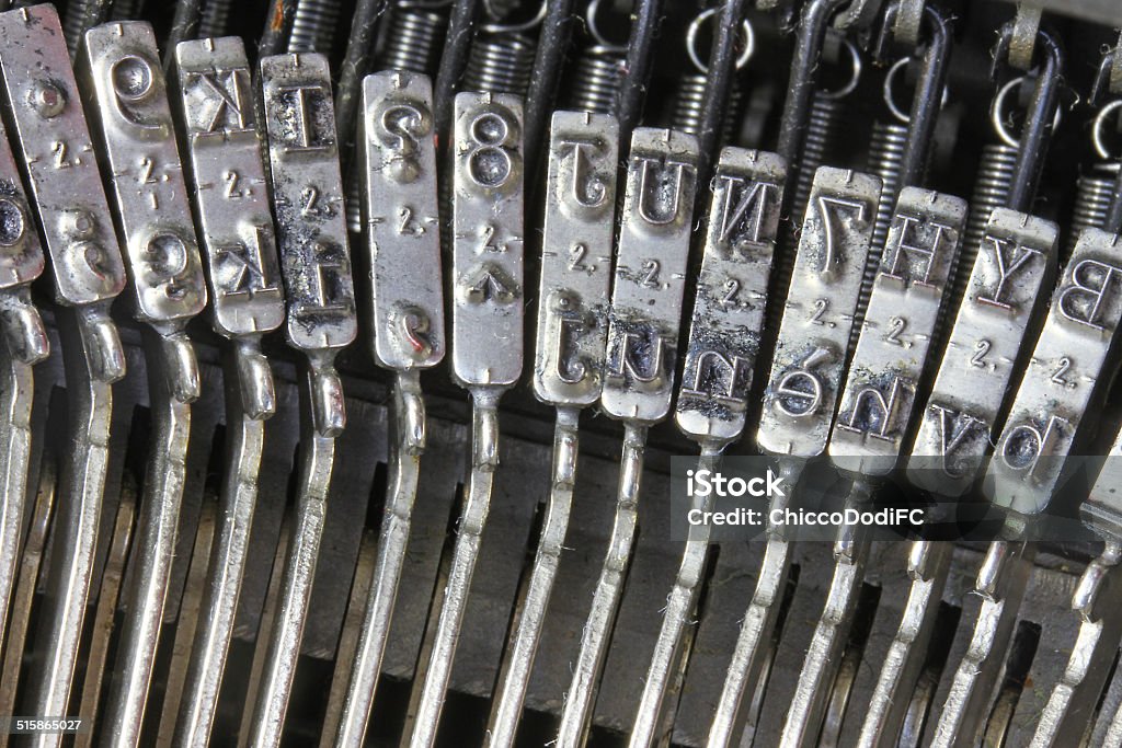 letters of the mechanical typewriter from the last century many letters of the mechanical typewriter from the last century 1920-1929 Stock Photo