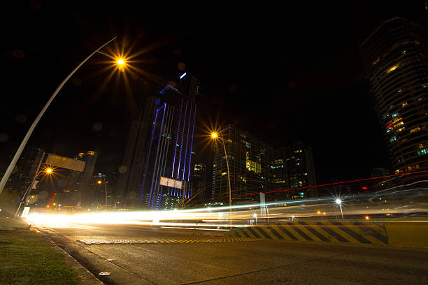 istock Seafront avenue at night in Panama City 515866783